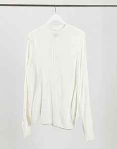 Белый трикотажный джемпер с узором в косичку Threadbare