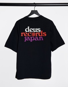 Черная футболка Deus Ex Machina Records strata-Черный