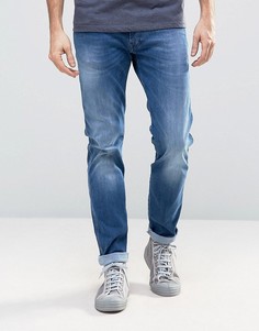 Синие выбеленные узкие джинсы Replay-Синий
