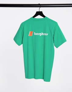 Зеленая футболка с логотипом на груди и спине Berghaus-Зеленый