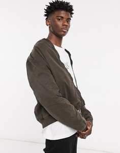 Коричневый дутый бомбер AllSaints Lows