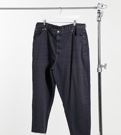 Фиолетовые джинсы бойфренда из органического хлопка с завышенной талией ASOS DESIGN Curve-Фиолетовый