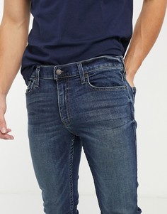 Темные джинсы скинни Hollister-Синий