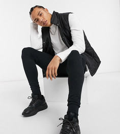 Черный дутый жилет ASOS DESIGN Tall