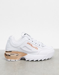 Кроссовки с хромированным покрытием Fila Disruptor-Белый