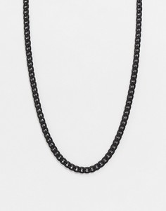 Черное ожерелье-цепочка Topman-Черный