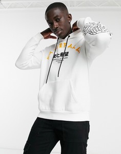 Белый худи с принтом "waterfalls" Bershka