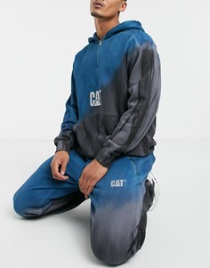 Спортивные штаны серого и синего цветов с эффектом деграде и светоотражающим логотипом Caterpillar-Синий