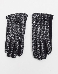 Черные перчатки из букле с бантиком Boardmans-Черный