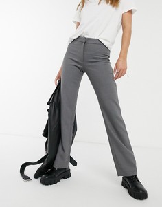 Серые классические брюки Weekday Chana-Серый