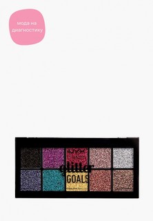 Палетка для глаз Nyx Professional Makeup Glitter Goals Cream PRO Palette, 10 шт по 1,2 г