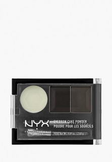 Тени для бровей Nyx Professional Makeup Eyebrow Cake Powder, оттенок 01 Black/Grey, 2,6 г
