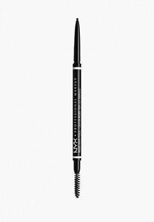Карандаш для бровей Nyx Professional Makeup Micro Brow Pencil, оттенок 08, Black, 1 г