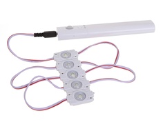 Светодиодный модуль линзованный URM SMD 2835 1LED 5V 0.6W 6500K IP67 5шт с датчиком движения Cold White L10015