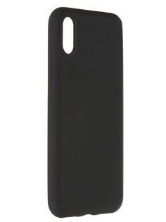 Чехол Pero для APPLE iPhone X / XS Liquid Silicone Black PCLS-0002-BK ПЕРО