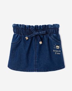Джинсовая юбка с бантиком для малышки Gloria Jeans