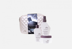 Дорожный набор "Термозащита волос со спреем" в белой стеганой косметичке L’Alga
