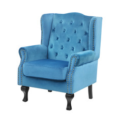 Кресло Deko 81х76х102 с подушками голубой Deco