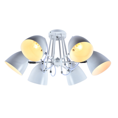 Люстра потолочная J-light AIM 2356/6C E27*6*60W белый/белый