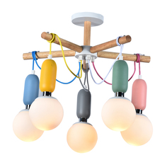 Люстра потолочная J-light MARCH 2357/5C E27*5*60W мультиколор/без плафона