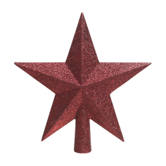 Верхушка на елку Kaemingk Звезда 19 см бордовый