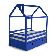 Кровать AS Джина box 80x190 синяя