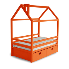 Кровать AS Джина box 80x190 оранжевая