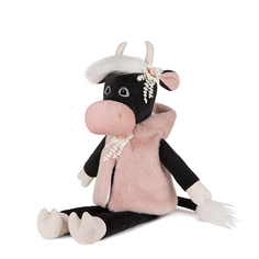 Игрушка мягкая Maxitoys Luxury Коровка Даша в меховой накидке 23 см