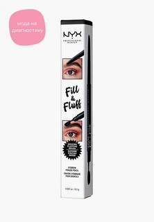 Карандаш для бровей Nyx Professional Makeup Fill & Fluff Eyebrow Pomade Pencil, оттенок 08 Black, 0,2 г