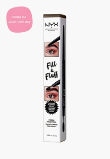 Карандаш для бровей Nyx Professional Makeup Fill & Fluff Eyebrow Pomade Pencil, оттенок 05 Ash Brown, 0,2 г