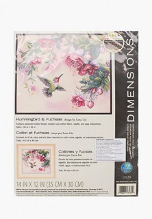 Набор для вышивания Dimensions "Колибри и фуксии", 45х40 см