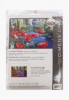 Набор для вышивания Dimensions "Маки на берегу озера"