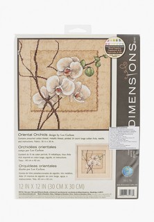 Набор для вышивания Dimensions "Восточные орхидеи", 30х30 см