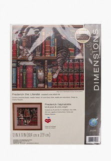 Набор для вышивания Dimensions "Кот в книгах"