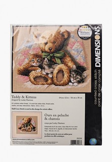 Набор для вышивания Dimensions "Мишка и котята"