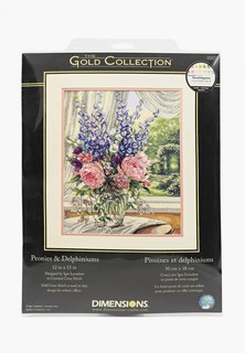 Набор для вышивания Dimensions "Пионы и дельфиниумы", 30х38 см