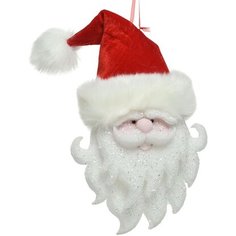 Елочная игрушка Санта красно-белый 35 см Без бренда