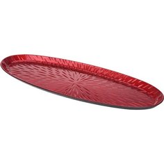 Тарелка пластиковая красная 51,5 см Без бренда