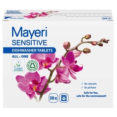 Моющее средство для посудомоечной машины Mayeri Sensitive ЭКО таблетки ALL in ONE 30 шт. Sensitive ЭКО таблетки ALL in ONE 30 шт.