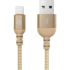 Кабель Adam Elements PeAk III Lightning-USB, 1.2 м, золотой