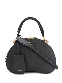 Prada сумка-тоут с металлическим логотипом
