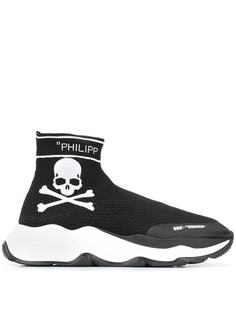 Philipp Plein высокие кроссовки Skull