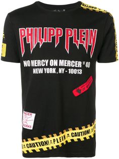 Philipp Plein футболка с логотипом caution warning