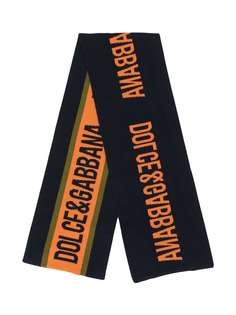 Dolce & Gabbana Kids шарф с вышитым логотипом