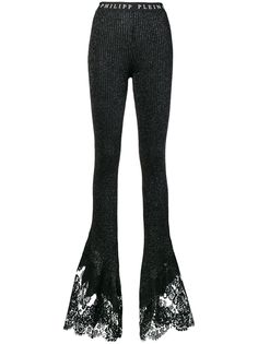 Philipp Plein flared ribbed knit trousers