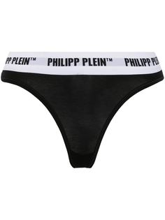 Philipp Plein трусы-стринги с логотипом на поясе