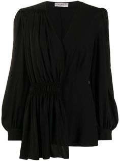 Givenchy блузка асимметричного кроя со сборками