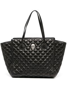 Philipp Plein стеганая сумка-тоут с декором Skull