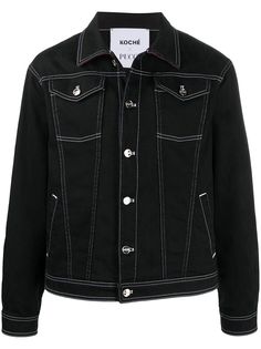 Emilio Pucci джинсовая куртка с контрастной строчкой