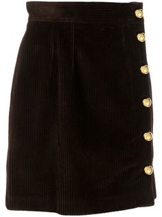 Dolce & Gabbana вельветовая юбка на пуговицах